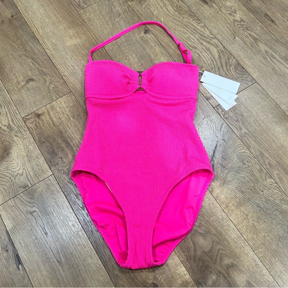 NWT $174 Lilly Pulitzer Anneli one piece bathing suit in pink - Picture 4 of 9